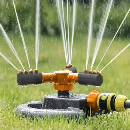 Irrigatore Giardino 360° 3 Bracci Rotanti Sprinkler Automatico Attacco Universal