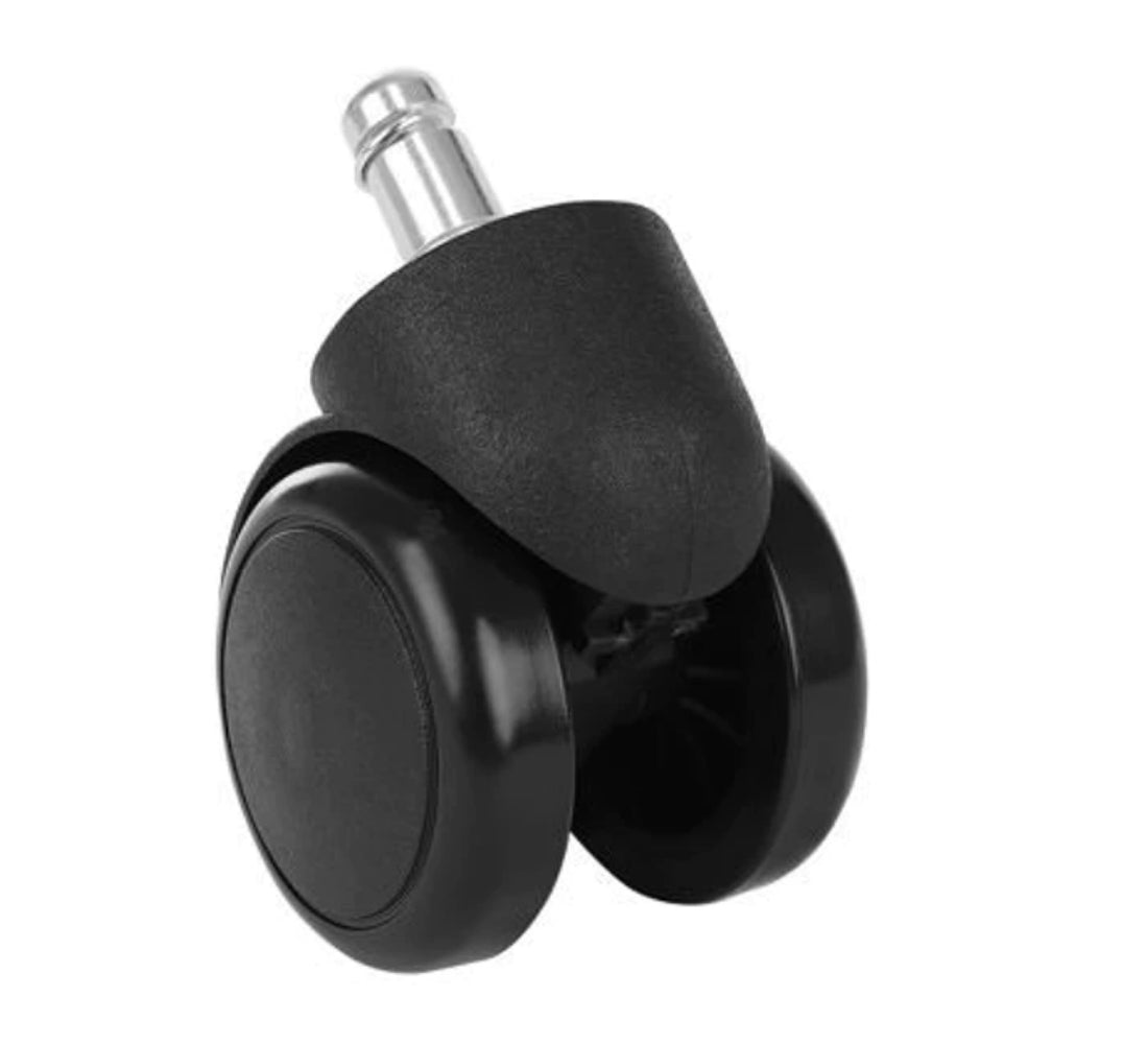Set 5 Ruote per Sedia da Ufficio Rotelle Nere Kit Ricambio Poltrona Gaming 5cm