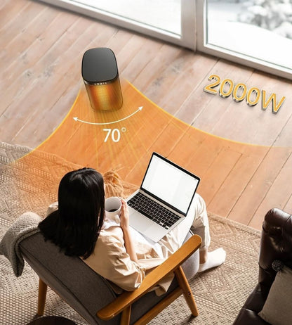 Stufa Elettrica 2000W PTC Termoventilatore con 3 Modalità Oscillante Timer