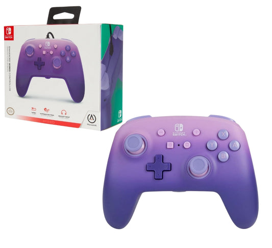 Controller Joypad Cablato Analogico Lilla per Nintendo Switch Cavo 3 Mt