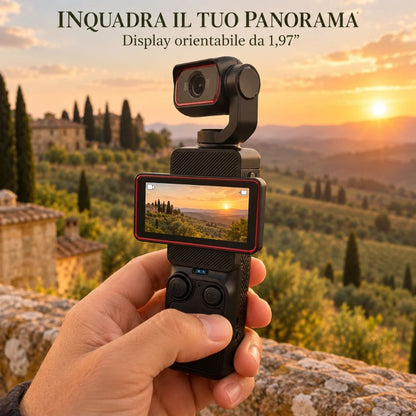 Videocamera Portatile Vlogging WiFi 1080P Foto Audio Schermo Orientabile