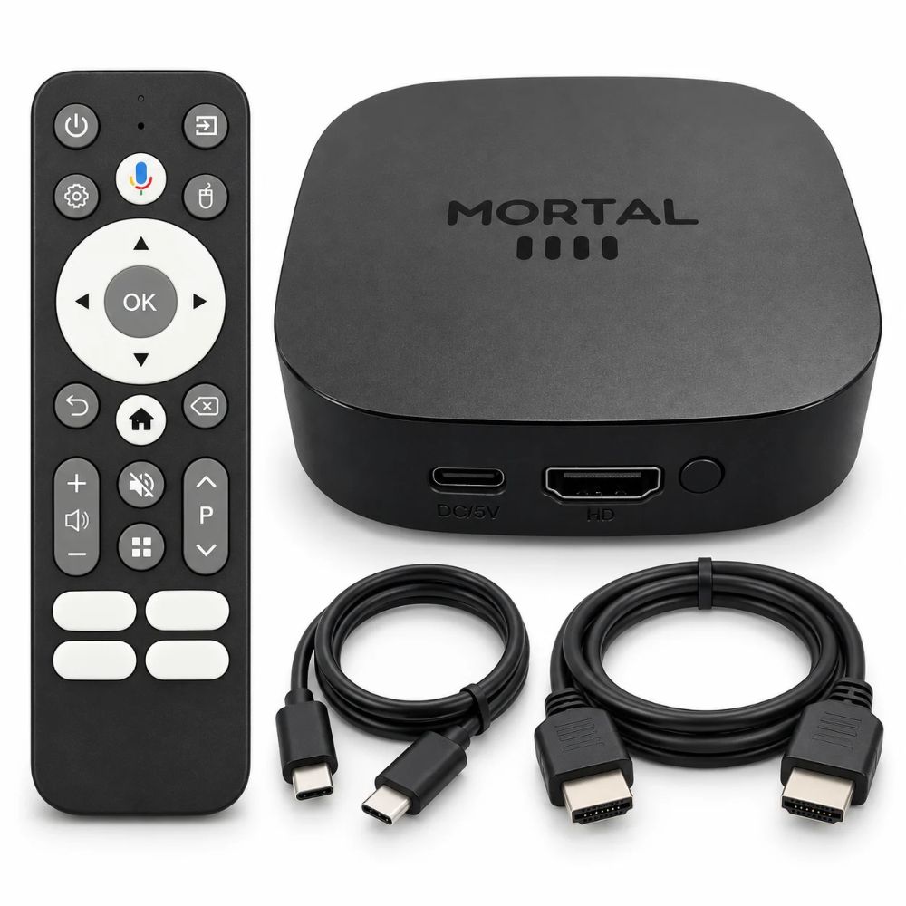 TV Box Android 8K 2GB RAM 16GB ROM WiFi HDMI Telecomando Vocale