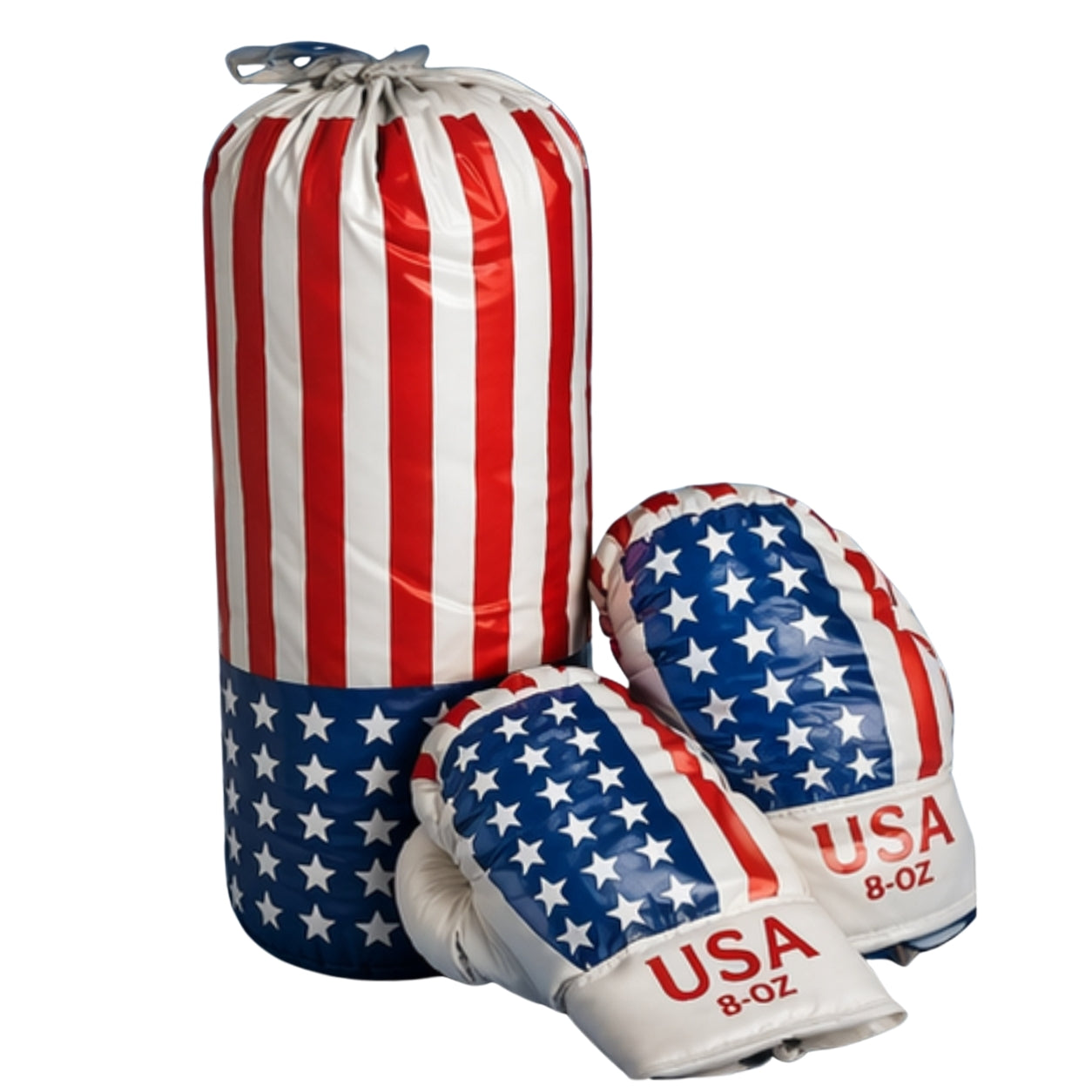 Sacco e Guantoni Playset Boxing America Allenamento Bambini Box