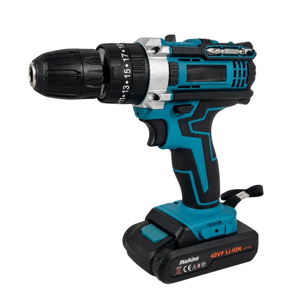 Trapano Avvitatore Percussione Doppia Batteria a Litio 21V Valigetta Accessori