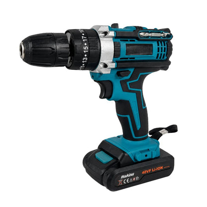 Trapano Avvitatore Percussione Doppia Batteria a Litio 21V Valigetta Accessori