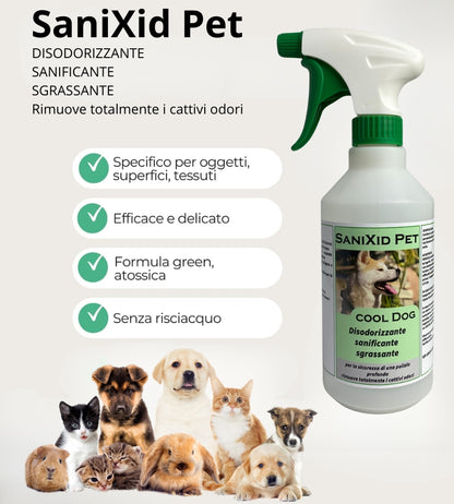 Disodorante Spray Elimina Odori Animali Multiuso Sanificante Sgrassante Tutte le Superfici