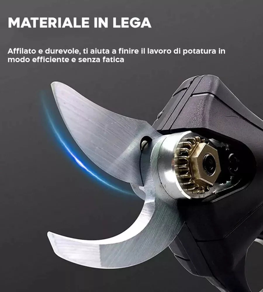 Forbice da Potatura Doppia Batteria 48V Cesoia Elettrica da Potatura Taglio 42mm