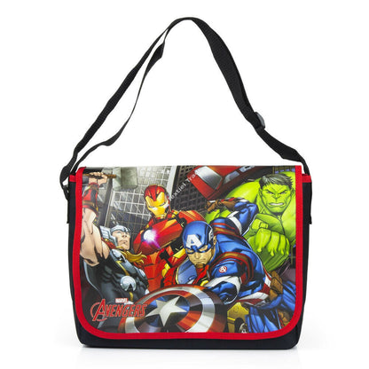 Cartella Borsa a Tracolla Avengers Marvel Scuola Tempo Libero 40 x 30 x 10 cm