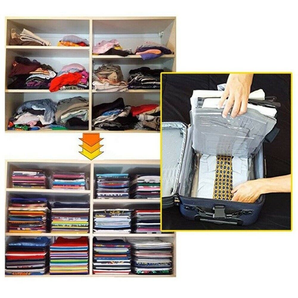 Organizzatore Salvaspazio Divisore per T-Shirt Camicie Abbigliamento Organizer Valigia o Documenti 10 pz Fair