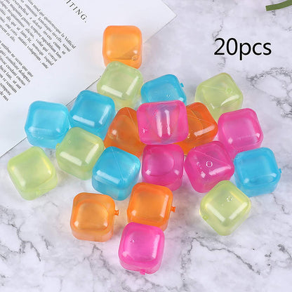 Cubetti di Ghiaccio Riutilizzabili Pack 20 Ghiacciolini Colorati Drink Bevande