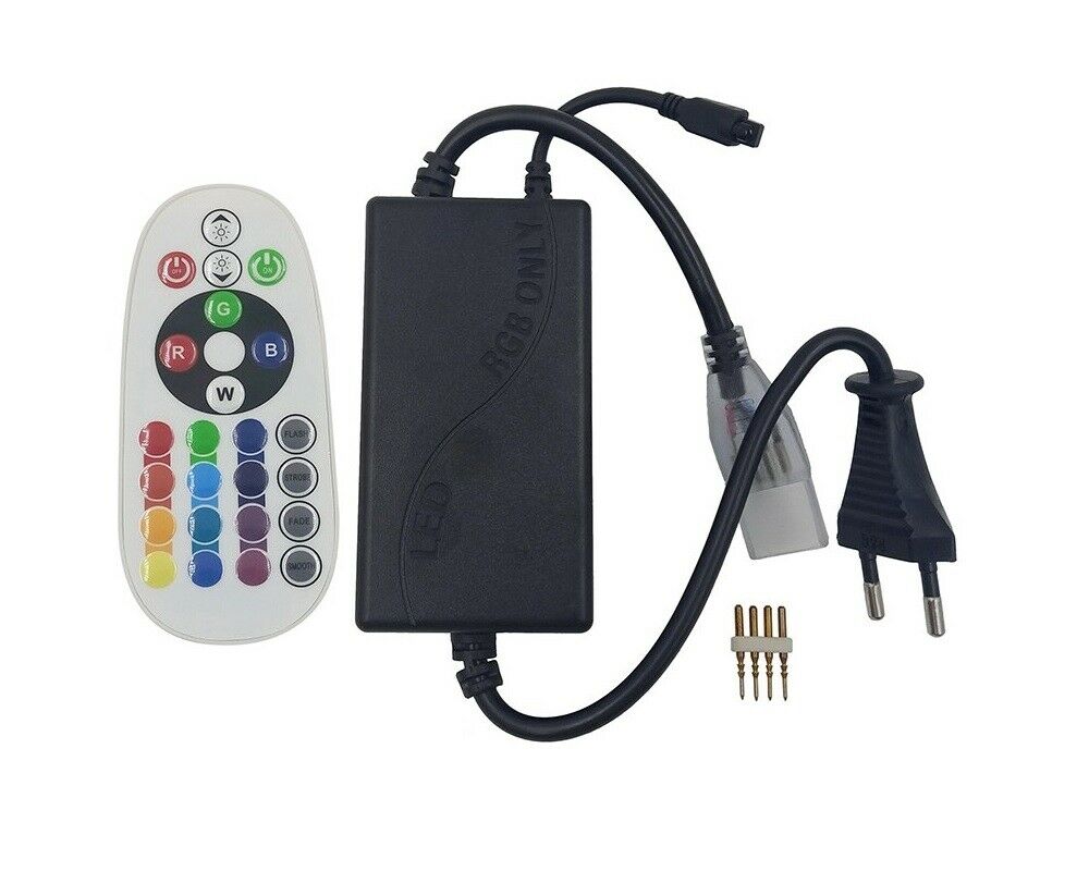 Alimentatore Controller 220V Con Telecomando 24 Tasti Per Striscia LED RGB 5050