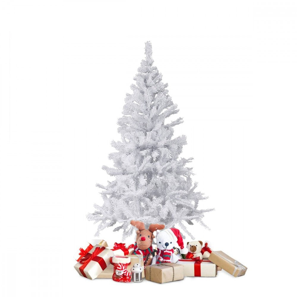 Albero di Natale Artificiale Bianco Folto 120 Punte 90 cm H Abete Natalizio