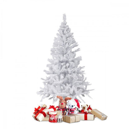 Albero di Natale Artificiale Bianco Folto 200 Punte 120 cm Abete Natalizio