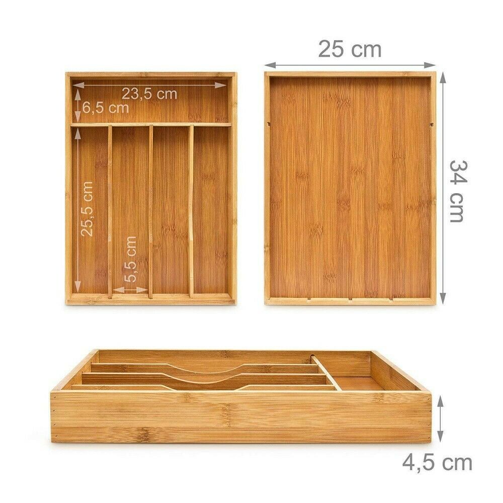 Box Portaposate in Legno 35 x 26 x 5 cm 5 Scomparti Ecologico Fair