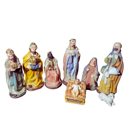 Set 10 Pastori per Presepe Napoletano Natale Statuine Nativita' 9 cm Fair