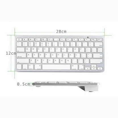 Tastiera con Mouse Mini Bluetooth Senza Fili PC Laptop Keyboard Wireless USB Skin