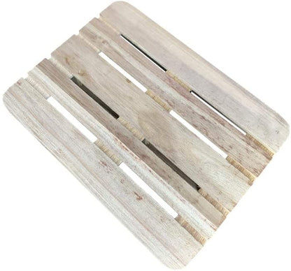 Fair 2 Pezzi Vassoio Legno Forma Pedana per Antipasti Tagliere Pane Bar Pub 24 x 18 cm