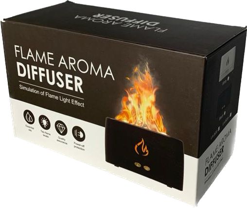 Diffusore Aromi Effetto Fiamma LED Umidificatore Oli Essenziali Aromaterapia