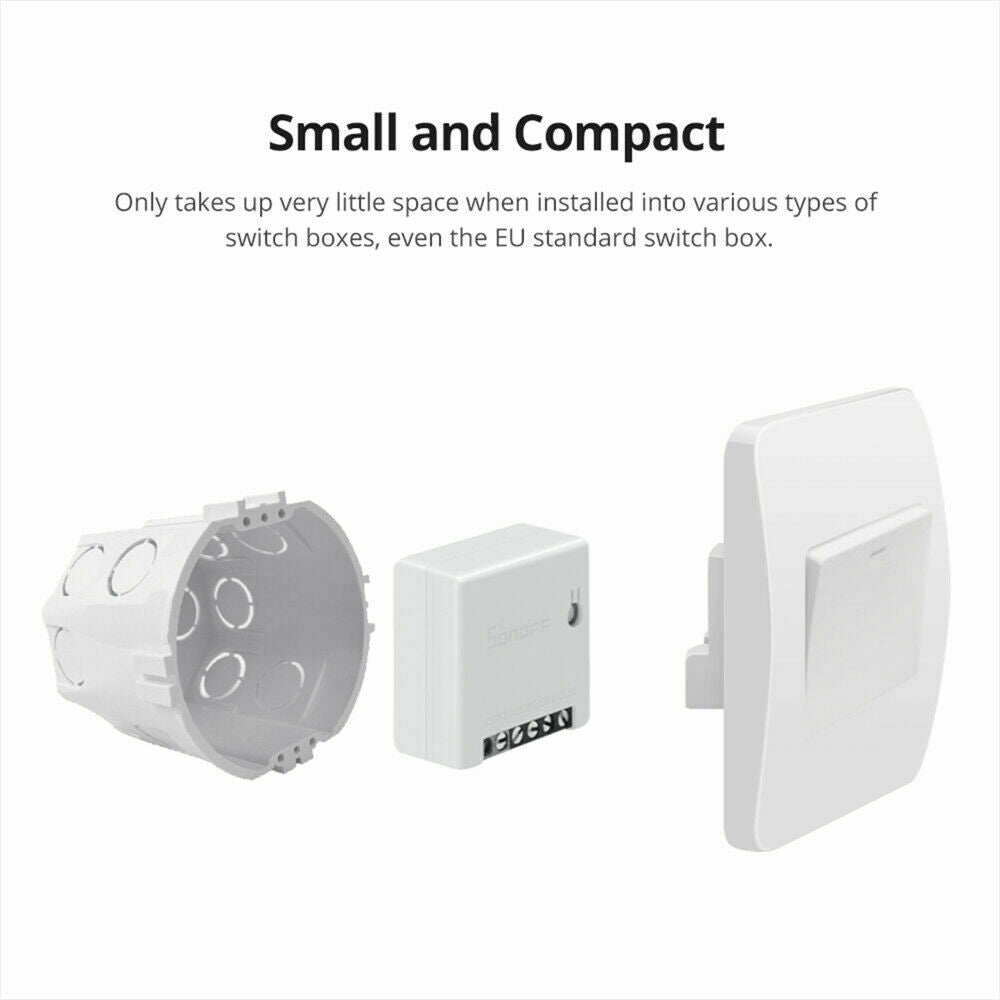 2 Sonoff Mini R2 Smart Switch WIFI APP Domotica Ios Alexa Google Home