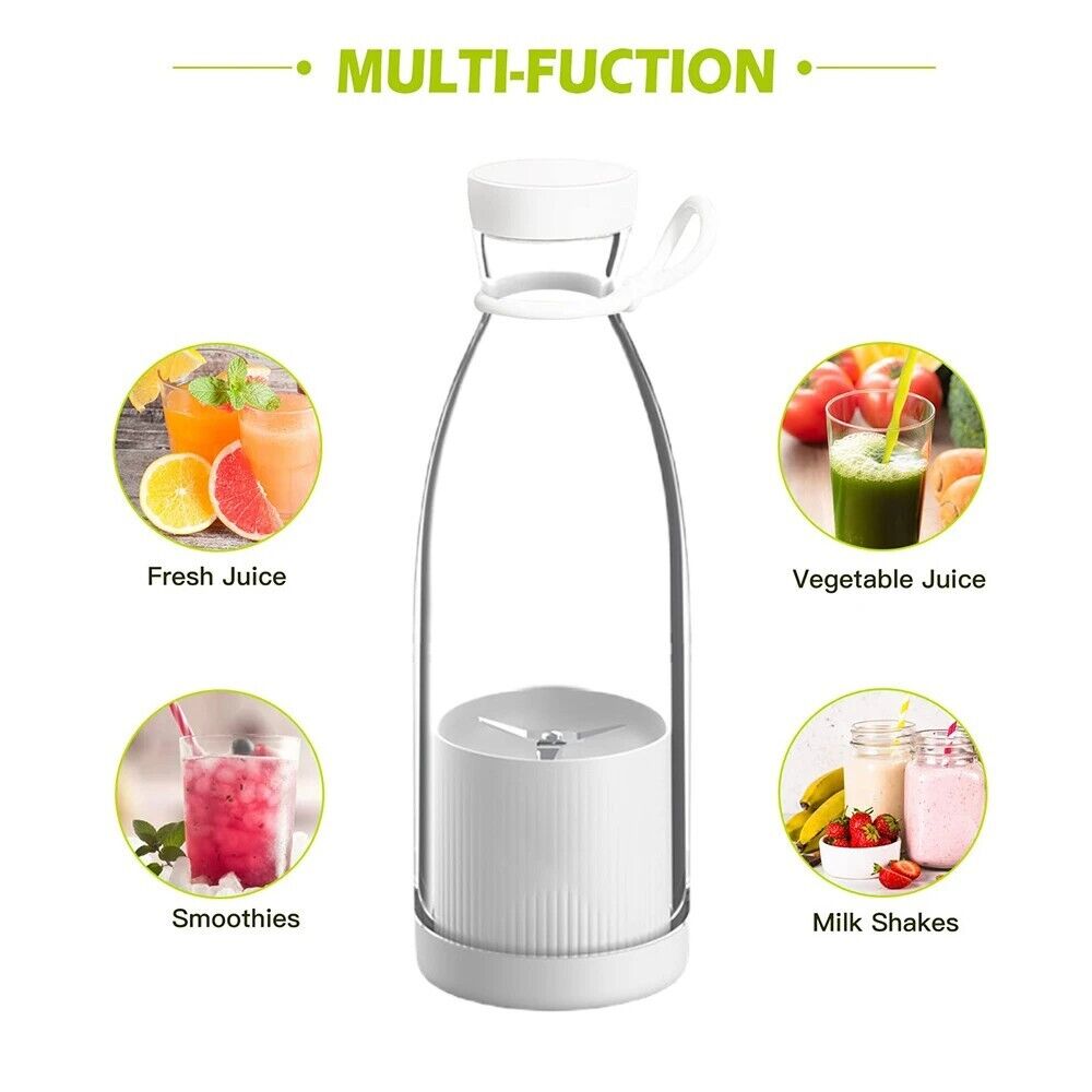 Frullatore Portatile Estrattore Succo Veloce Smoother Ricaricabile USB 40W 380ML