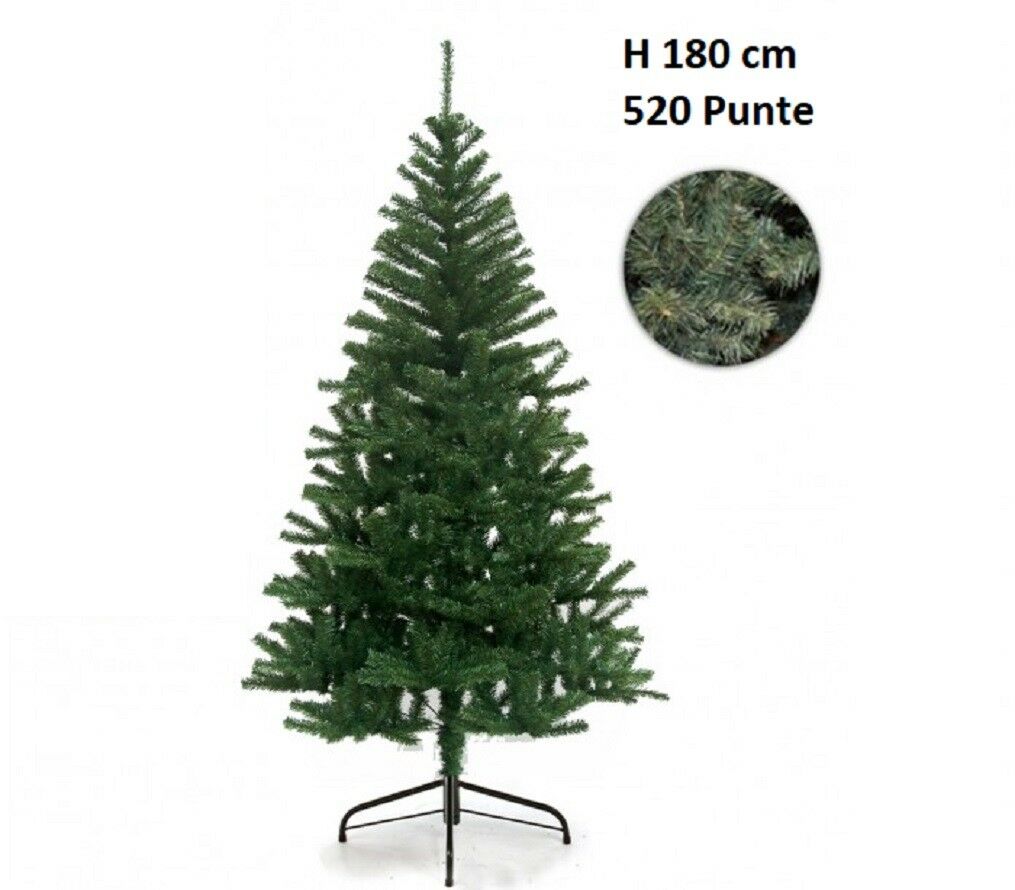 Albero di Natale Artificiale 520 Punte 180 cm Pino Natalizio