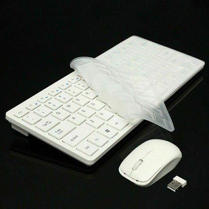 Tastiera con Mouse Mini Bluetooth Senza Fili PC Laptop Keyboard Wireless USB Skin