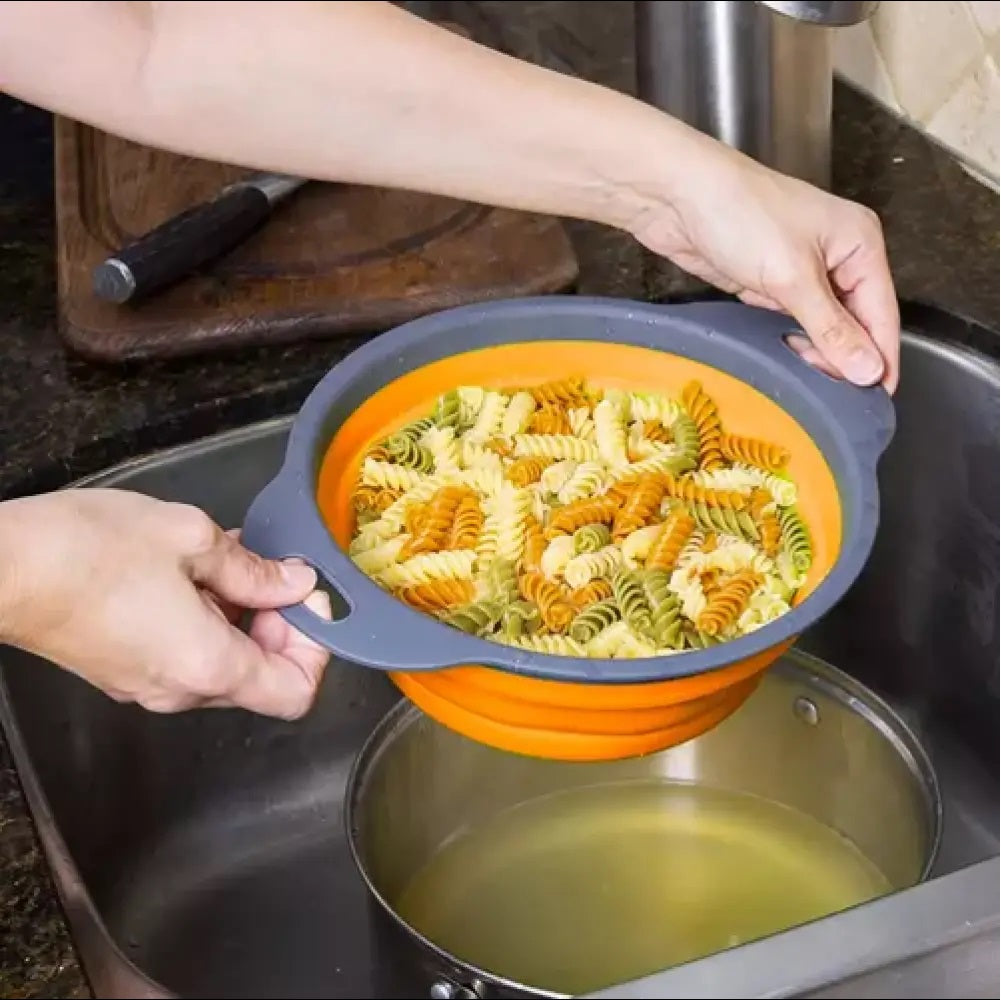 Fair Scolapasta Ripiegabile Salvaspazio Silicone Alimentare Ø 19 Cm Accessorio Cucina