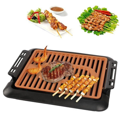 Piastra Elettrotermica Grill Griglia Barbecue Fast BBQ Senza Fumo no Odori