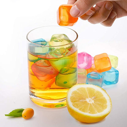 Cubetti di Ghiaccio Riutilizzabili Pack 20 Ghiacciolini Colorati Drink Bevande