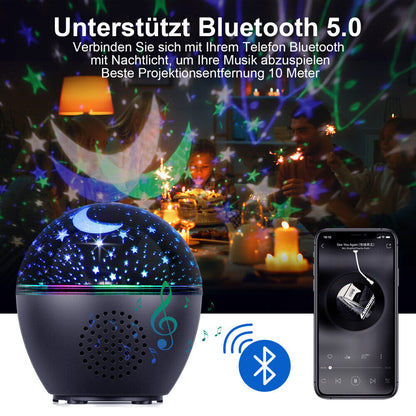 Lampada Proiettore di Stelle LED con Speaker Cassa Bluetooth Telecomando