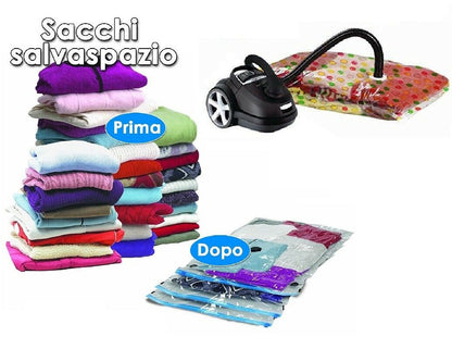 Sacco sottovuoto 5 Sacchetti 98x68 cm cambio stagione abiti Coperte Trapunte