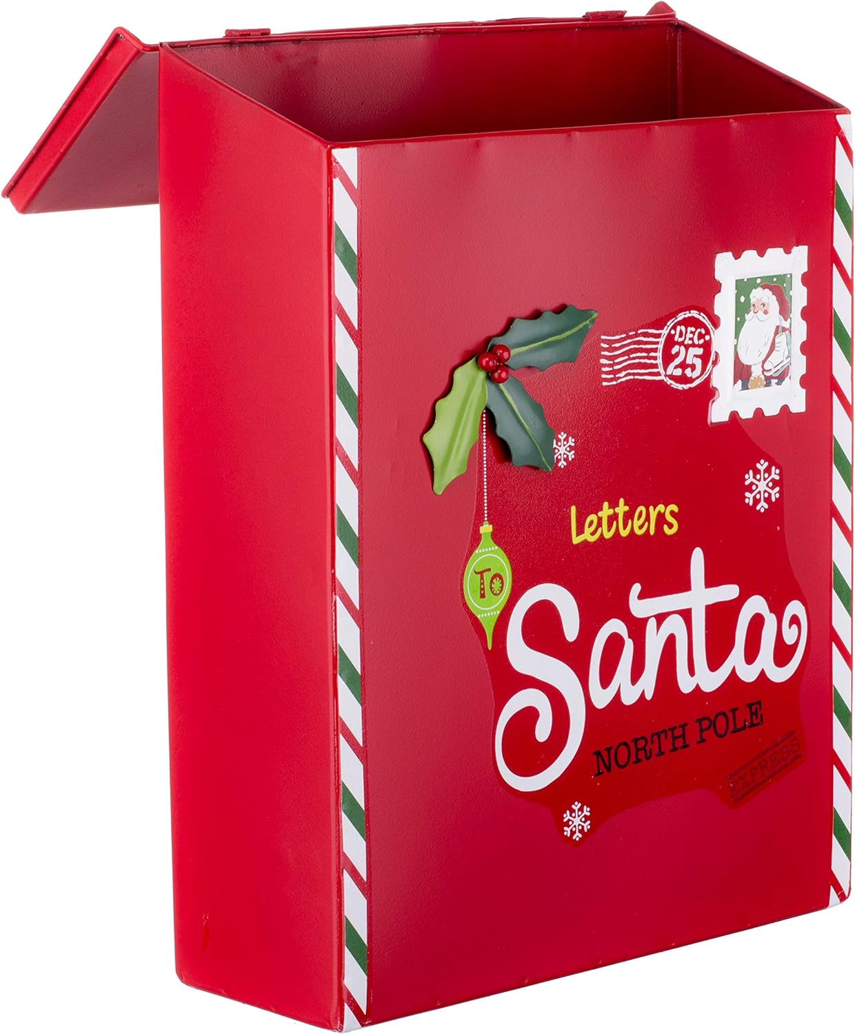 Cassetta Postale Letterina Babbo Natale Metallo 25 x 31 x 11 cm Christmas