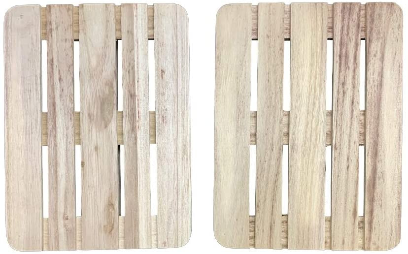 Fair 2 Pezzi Vassoio Legno Forma Pedana per Antipasti Tagliere Pane Bar Pub 24 x 18 cm