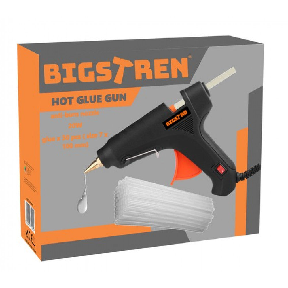 Pistola per Colla a Caldo Silicone 20W + 30 cartucce da 7mm Glue Gun