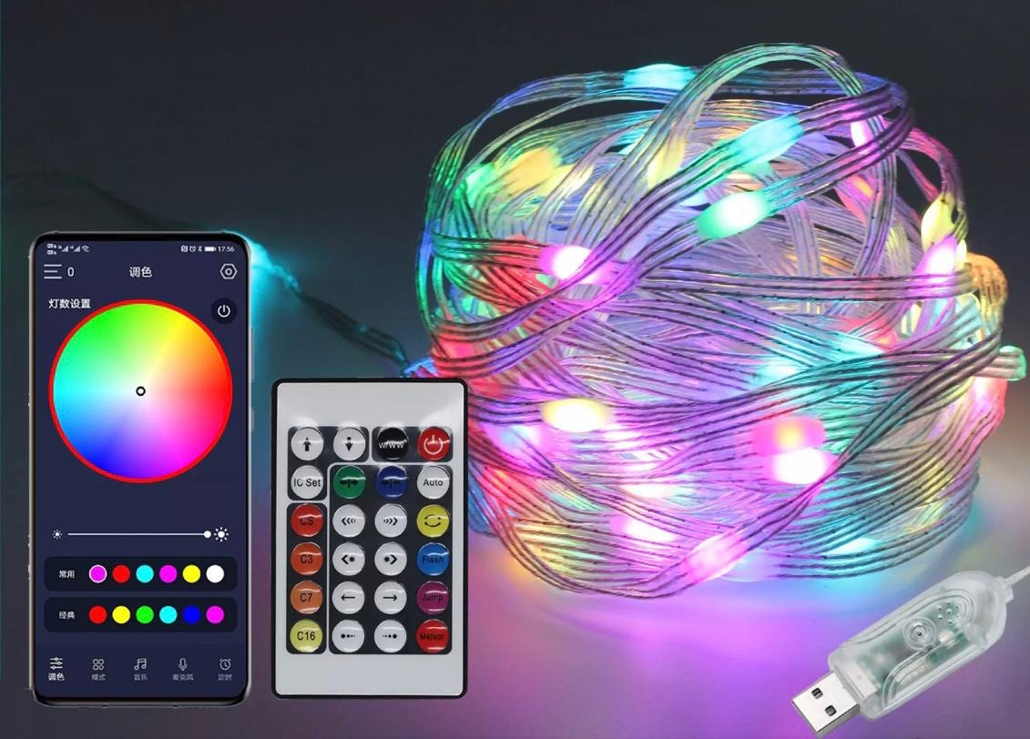 Striscia Led RGB Bluetooth Luci Smart Albero di Natale APP Telecomando –  Fair Shoponline