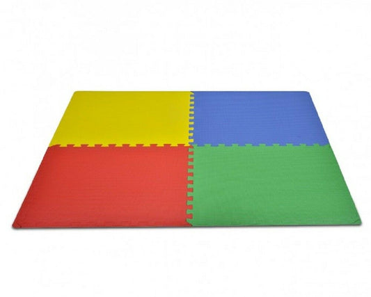 fair Tappeto Puzzle Protettivo 4 Tessere 60 x 60 x 1 cm Componibili Multicolor Bimbi