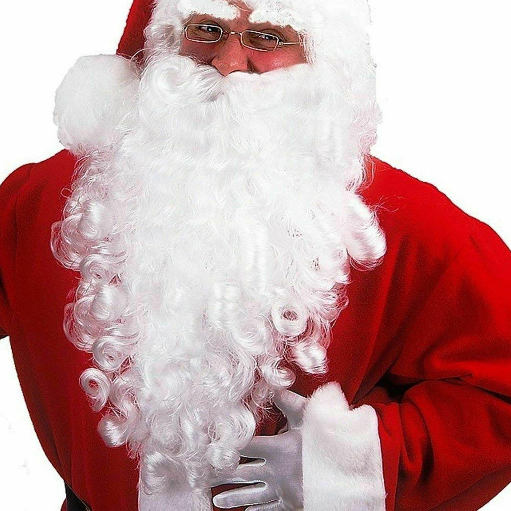 Barba Babbo Natale Bianca Lunga realistica Santa Claus Accessorio Vestito Fair