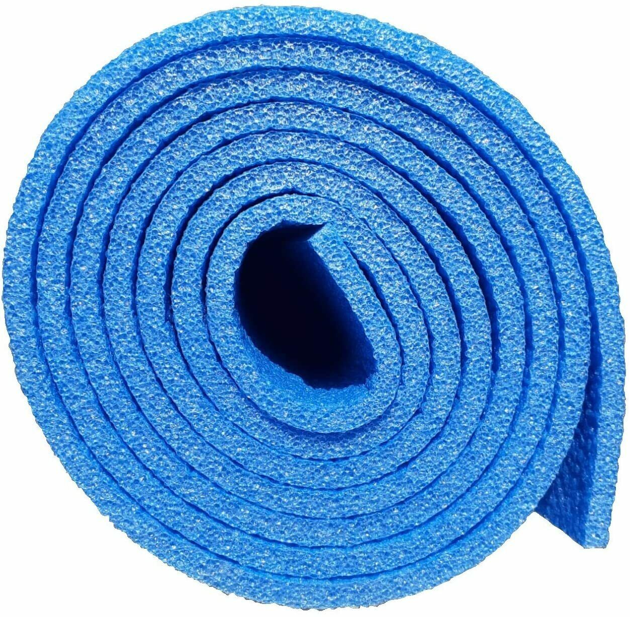 Tappetino Yoga Aerobica Pilates Tappeto Allenamento Fitness Palestra Blu 180x60