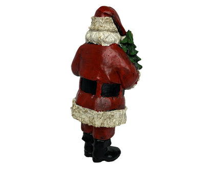 Babbo Natale Statua 20 cm Albero e Lanterna Decorazioni Natalizie