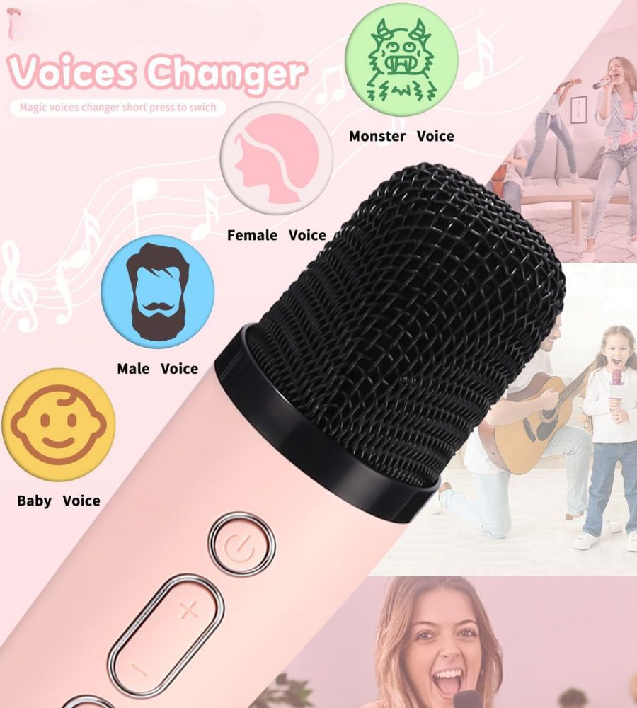 Cassa Bluetooth Speaker Portatile Karaoke 2 Microfoni Senza Fili Effetti Voce