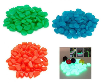 100 Pietre Luminose Sassolini Fluo Glow in the Drak Acquario Giardino Vasi