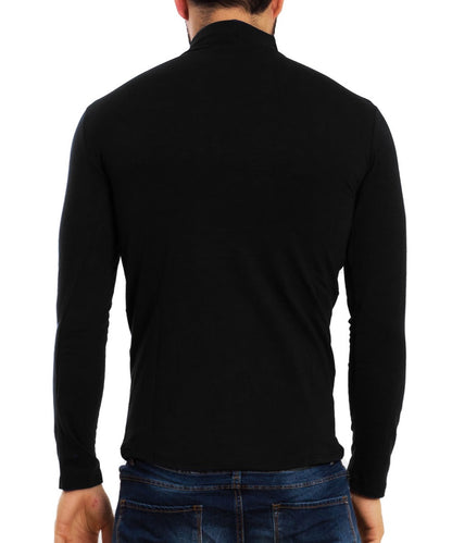 Lupetto Maglia Uomo Dolcevita Termico Collo Alto Interno Felpato Slim Fit KA29