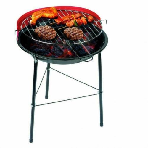 Barbecue a Carbone Tondo con Griglia di Cottura e Paravento 36 x 36 x 52H Cm BBQ Fair