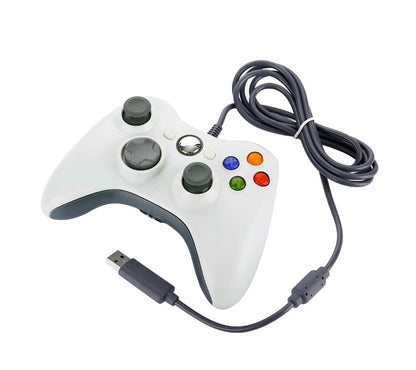 Controller Joypad Compatibile X BOX 360 PC Cablato USB Wired PC Gamepad Bianco