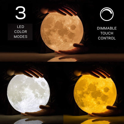 Diffusore Aromi Lampada Luna LED Moon Light 3D Umidificatore Oli Depuratore Aria