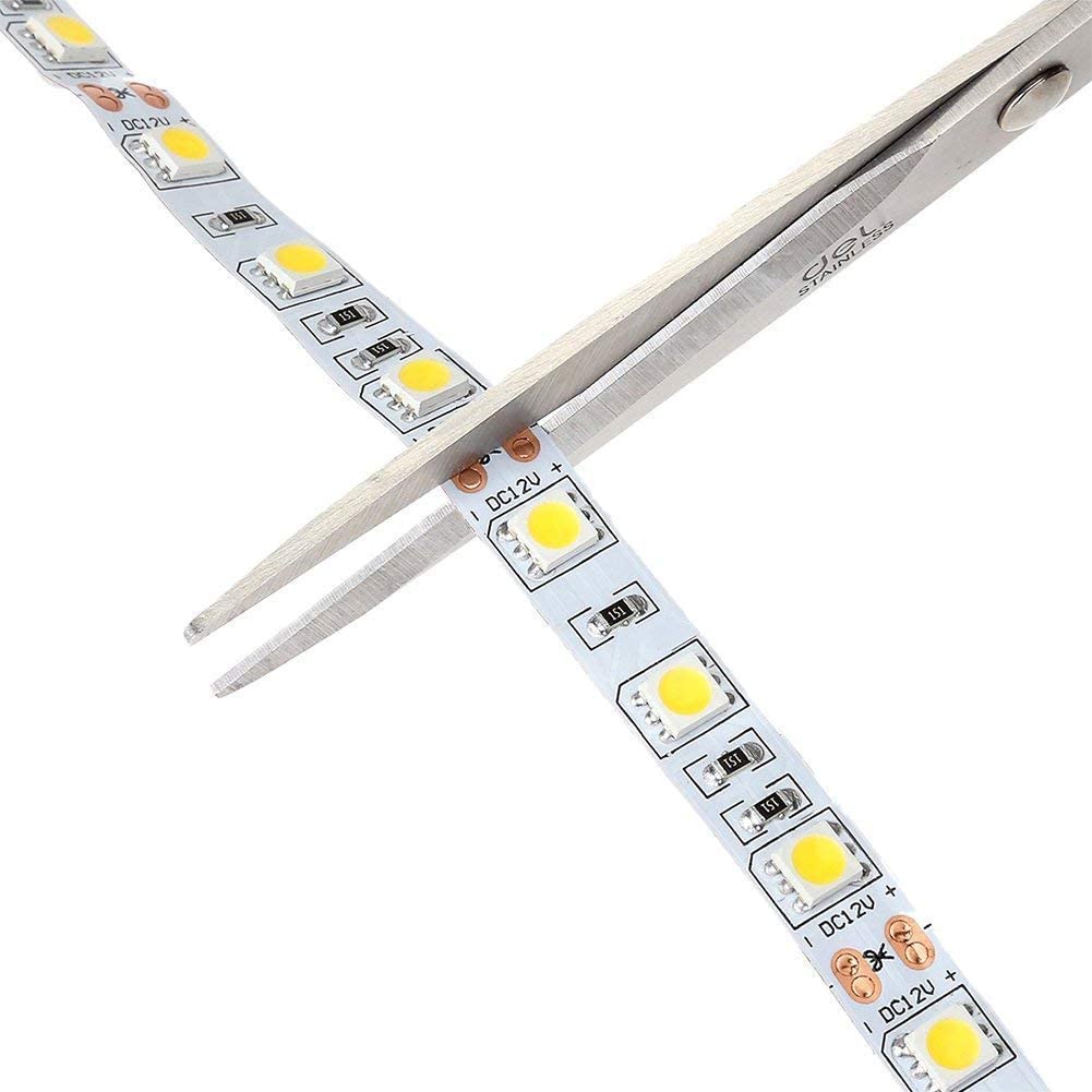 Striscia LED Bobina 2 x 5 MT Adesiva Luce Fredda 300 LED Smd 5050 IP65 2 Pezzi