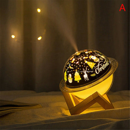 Diffusore Umidificatore Natalizio Lampada LED Pianeta Aromi Oli Essenziali