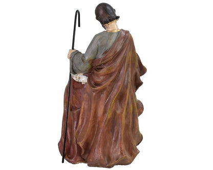 Natività Presepe Lanterna LED San Giuseppe Madonna Gesù Bambino Natalizio 19 cm