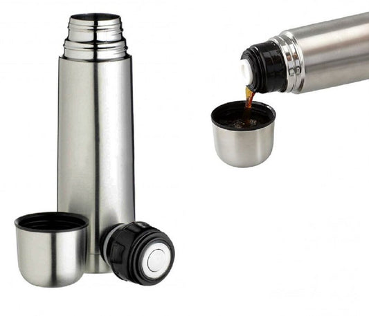 Thermos Termico portatile con tappo a scatto 500 ml acciaio inox termos