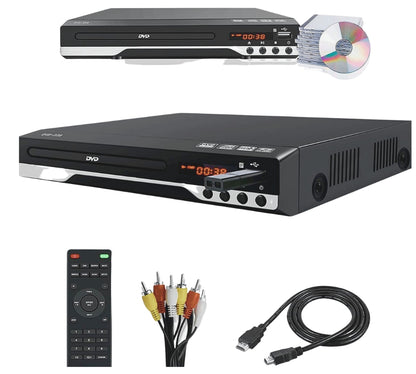 Lettore DVD HDMI USB Display Audio DVD CD MP3 Divx Telecomando Cavo HDMI